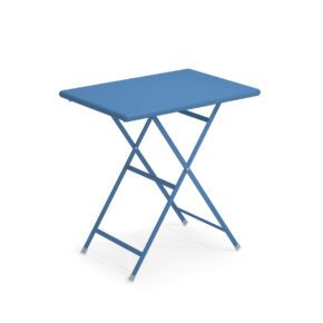 Emu "Arc en Ciel" Klapptisch 70x50 cm, Gestell und Tischplatte Stahl blau