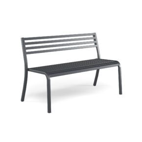 Emu "Segno" Gartenbank 128 cm, Gestell und Sitzfläche Stahl eisen antik