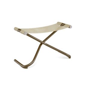 Emu "Snooze" Fußhocker, Gestell Stahl braun, Sitzfläche Textilgewebe Emu-tex beige