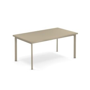 Emu "Star" Gartentisch 160x90 cm, Gestell und Tischplatte Stahl taupe
