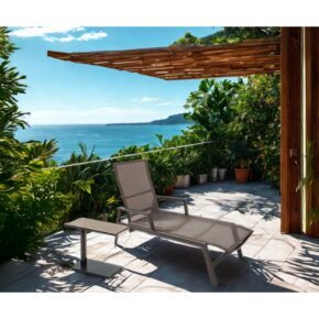 Lesli Living "Ohio Negro" Sonnenliege plus "Geneva" Beistelltisch