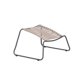 Liadomo "Atina" Loungehocker, Gestell Edelstahl anthrazit, Sitzfläche Rope beige