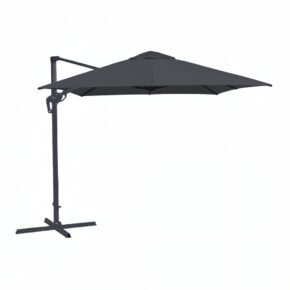 Liadomo "Pineto" Ampelschirm 300x300 cm, eckig, Aluminium anthrazit, Dessin Dark Grey