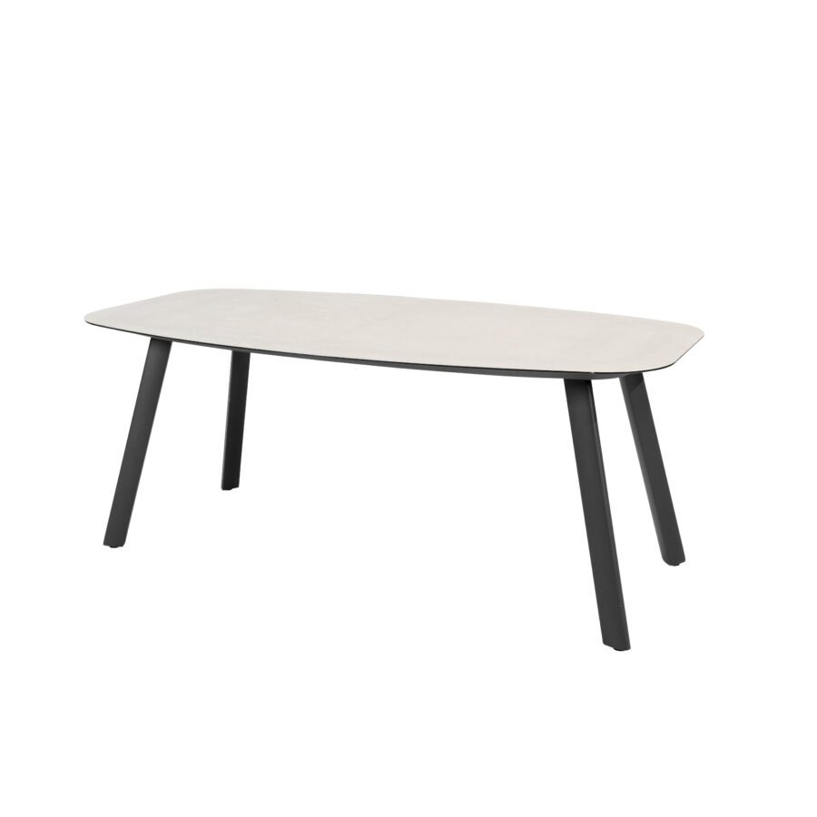 4Seasons Outdoor "Manolo" Gartentisch 180x95 cm, Gestell Aluminium anthrazit, Tischplatte Keramik