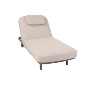 4Seasons Outdoor "Milano" Sonnenliege, Gestell Aluminium terre, Polster Olefin grau