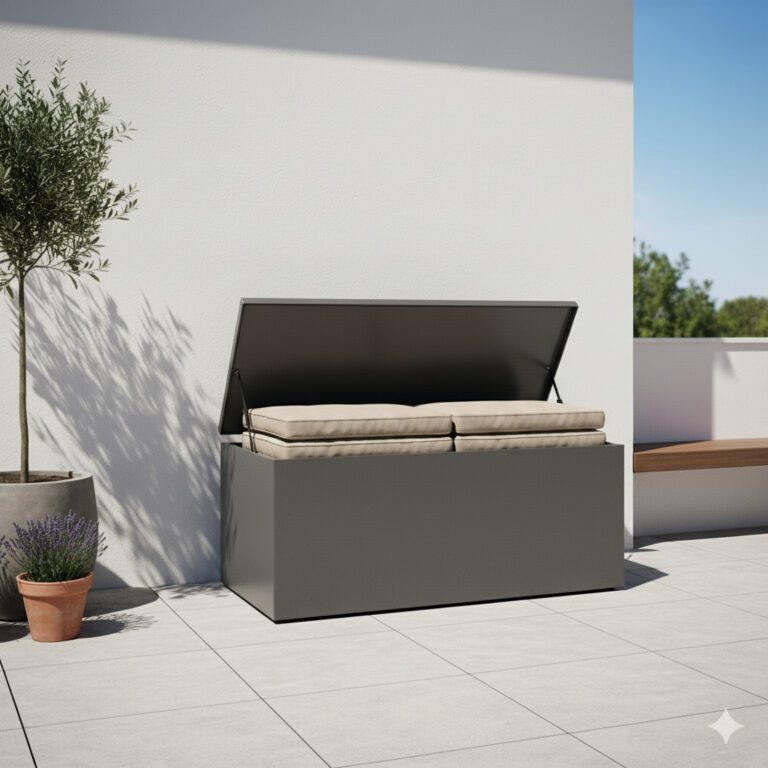 Kissenboxen sind ideal für Loungepolster – achten Sie auf die richtige Größe (Bild: KI-generiert)