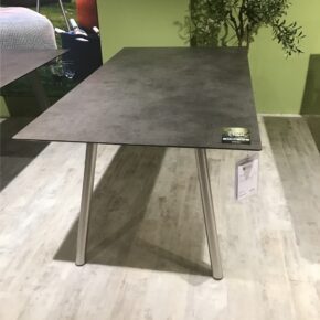 Stern "Interno" Gartentisch 180x100 cm, Gestell Edelstahl, Tischplatte HPL Dekor Metallic Grau - Ausstellung Weil am Rhein