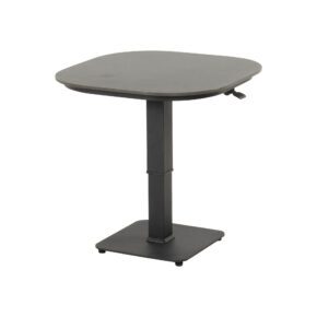 Hartman "Tubb" Bistro Lift-Tisch 70×70 cm, Gestell Aluminium schwarz, Tischplatte Keramik anthrazit