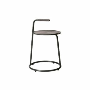 Stern "Edi" Beistelltisch, Ø 48 cm, Aluminium anthrazit mit Einlage Textilen karbon