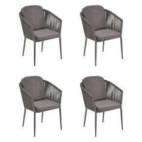 Liadomo "Carano" Diningsessel, Aluminium anthrazit, Rope anthrazit