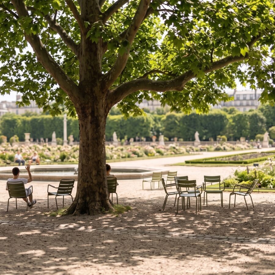 Ein großer Park, Menschen entspannen unter einen Baum