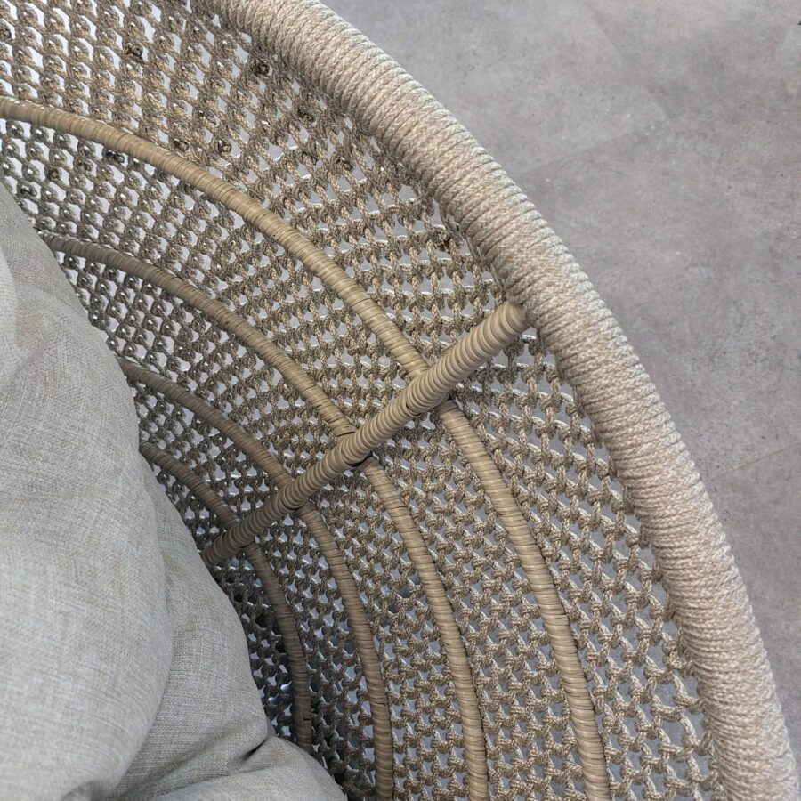 Nahaufnahme eines Rope-Musters in Beige