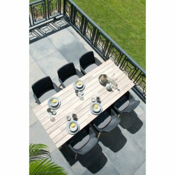 4Seasons Outdoor Sessel "Lisboa" inkl. Sitzkissen, Gestell Aluminium anthrazit, Sitzfläche Polyloom anthrazit