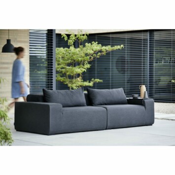 Kettler "Royal" Lounge Endteil links + rechts, Gestell Aluminium, Polster Textilgewebe Sunbrella® Sooty (anthrazit)
